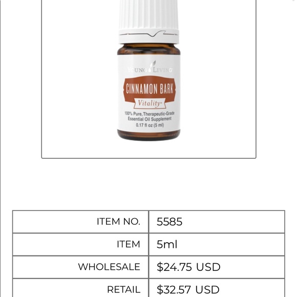 Cinnamon Bark Essential Oil Young Living 5ml - Picture 2 of 2